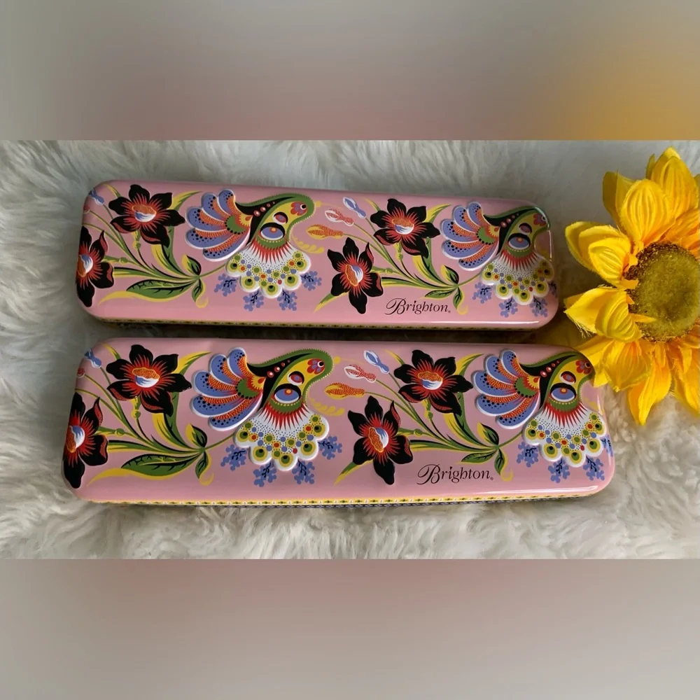 BRIGHTON Bird design rectangle Storage tins(2) VVGUC+++